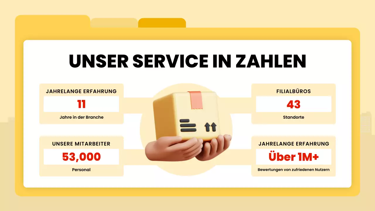 gelbe moderne Lieferankündigung