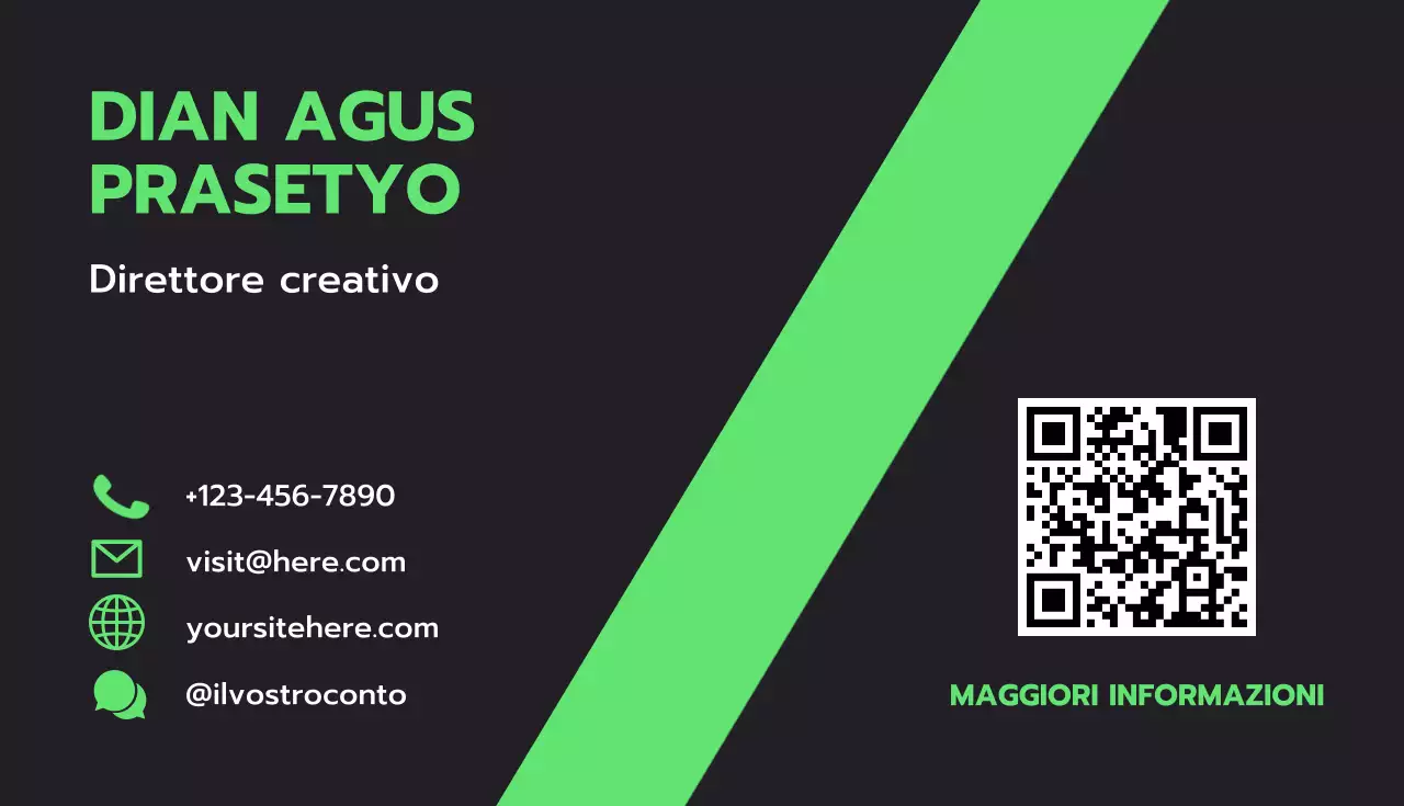 Biglietto da visita verde moderno