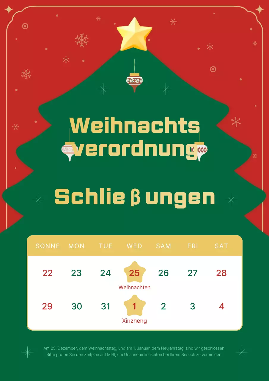 Leitfaden für traditionelle rote Feiertage