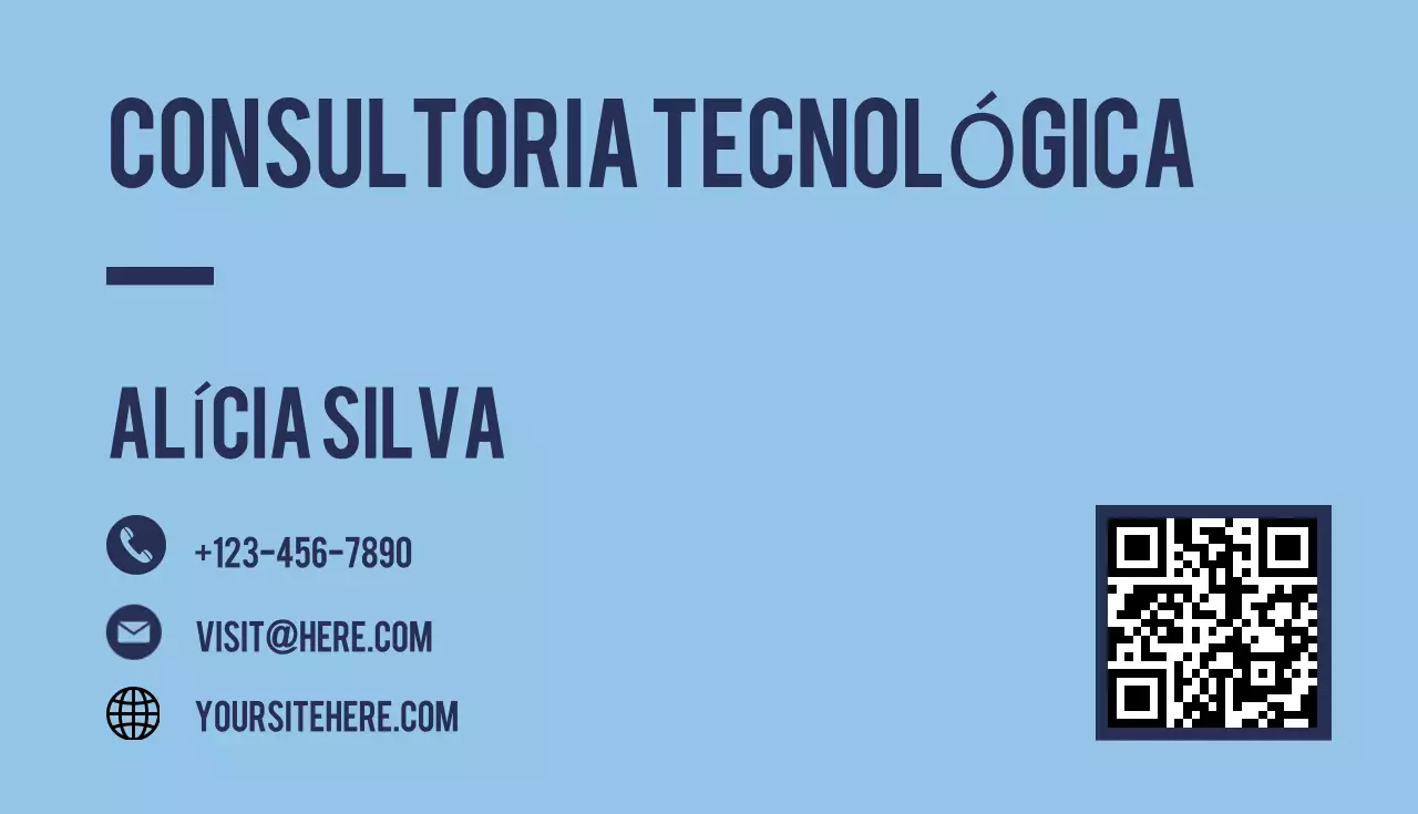 cartão de consulta moderno azul