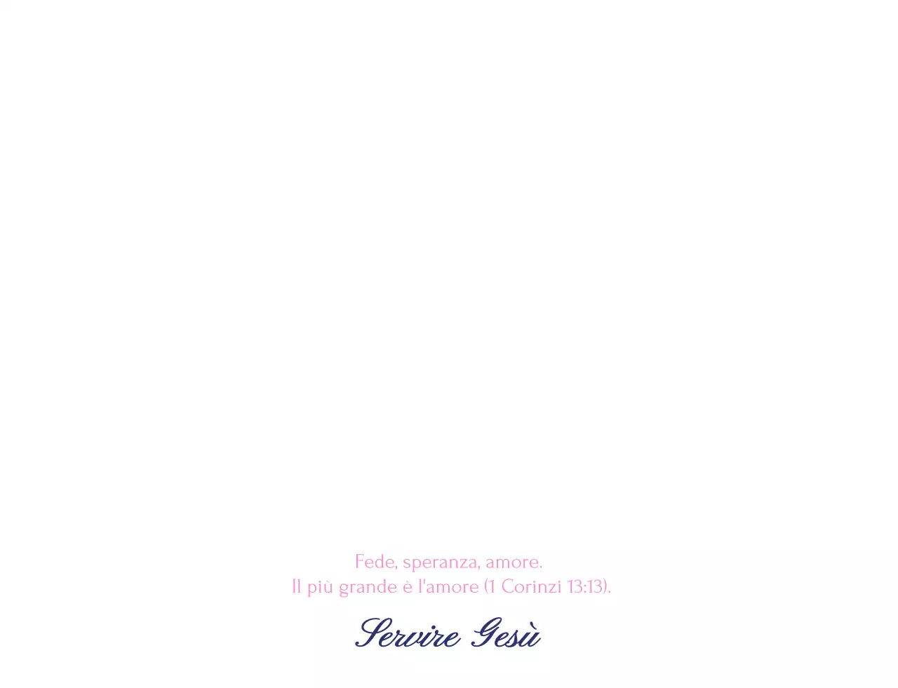 Lettera semplice bianca della chiesa