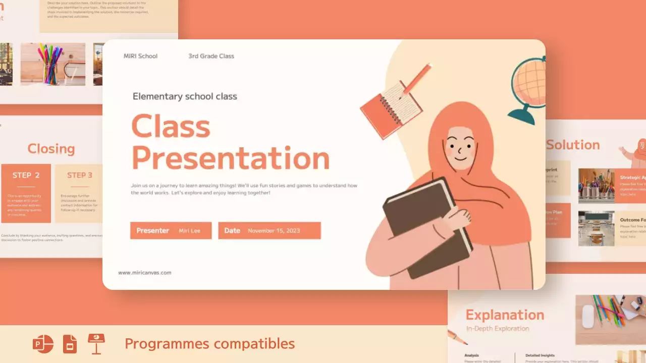 classe d'éducation à la mode orange