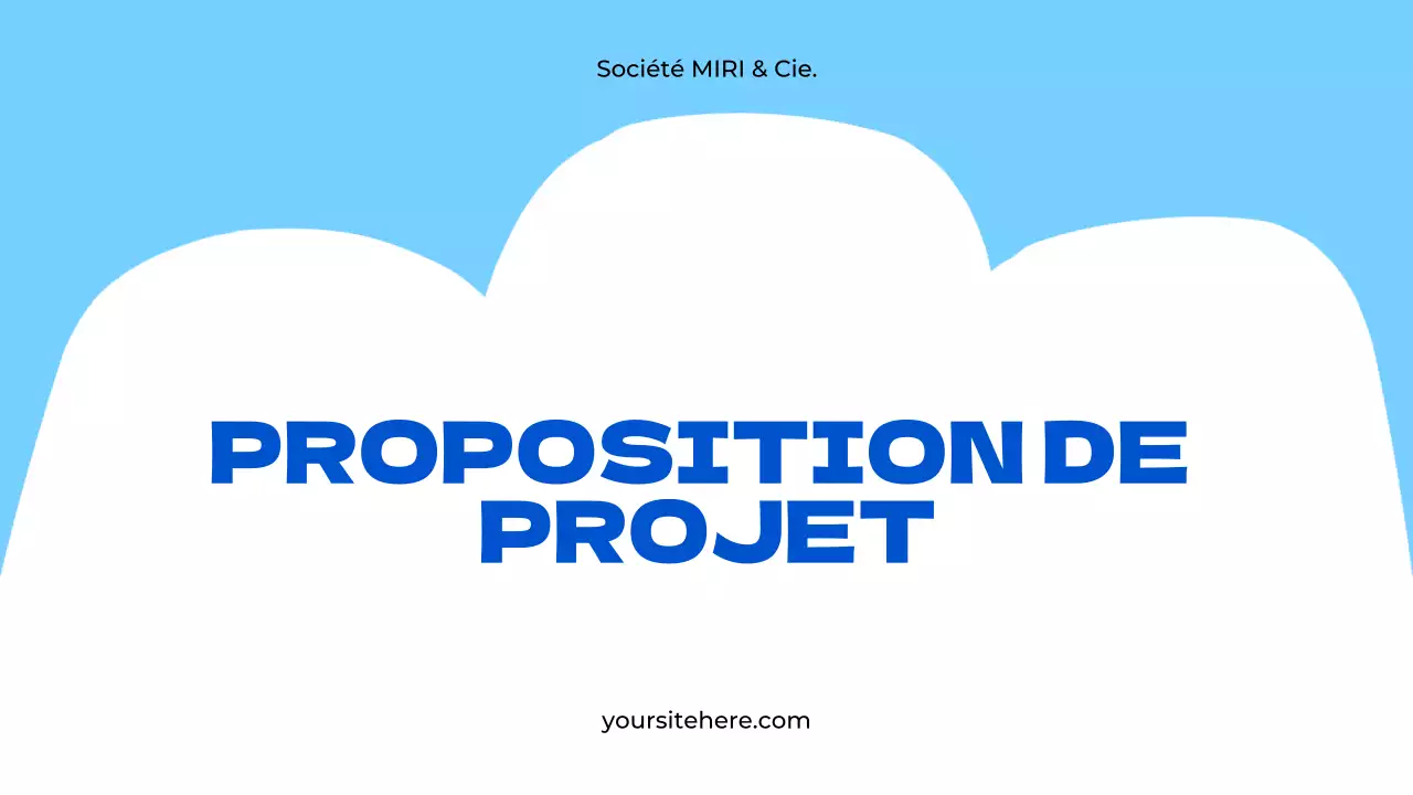 document de proposition de projet blue modern