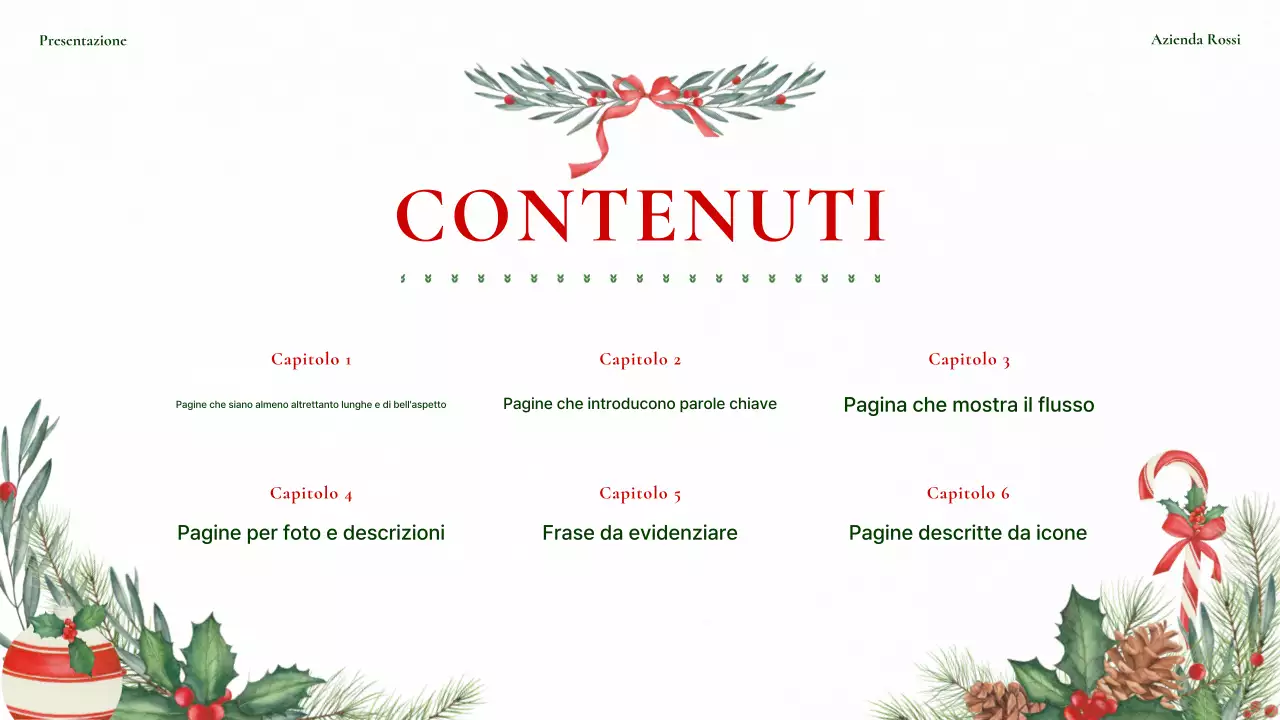 Pianificatore con sfondo natalizio ordinato in rosso e verde