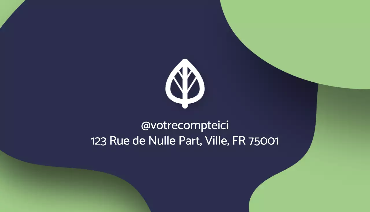 Carte de visite moderne marine