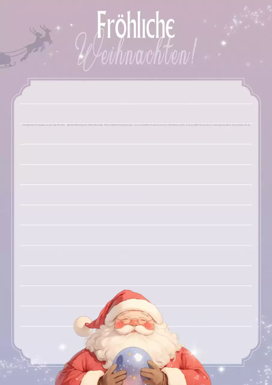 lila klassische Weihnachtsgrußkarte