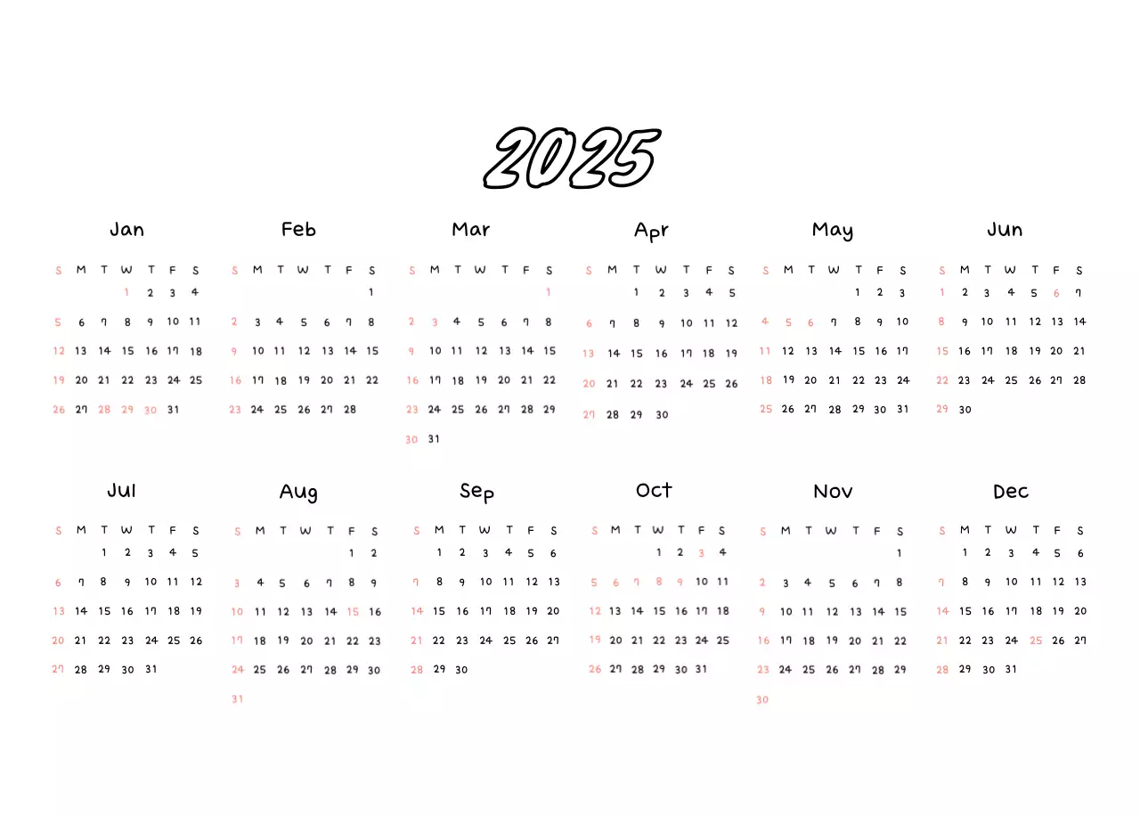 Kalender foto Tahun Baru yang lucu