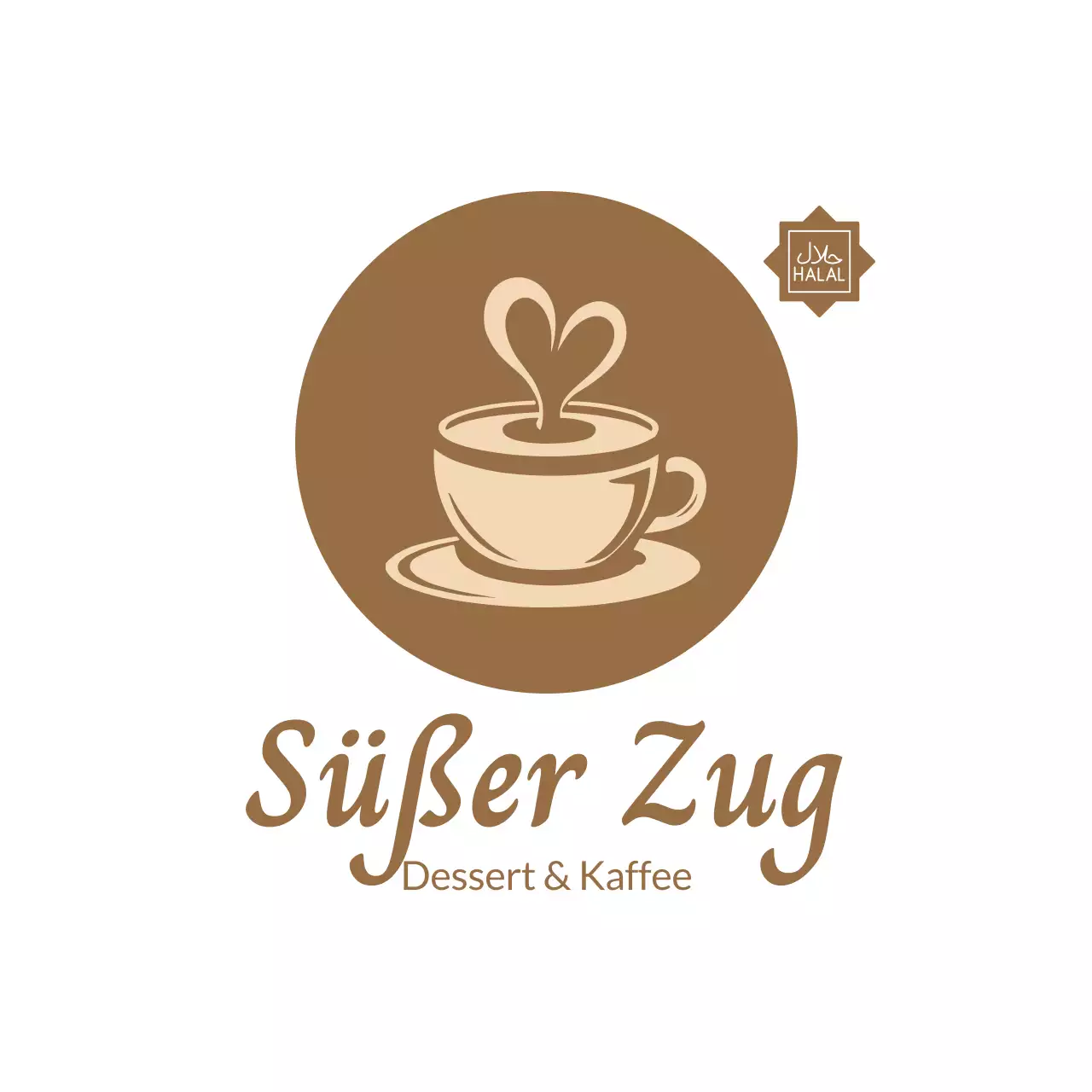 braunes minimalistisches Kaffee-Logo