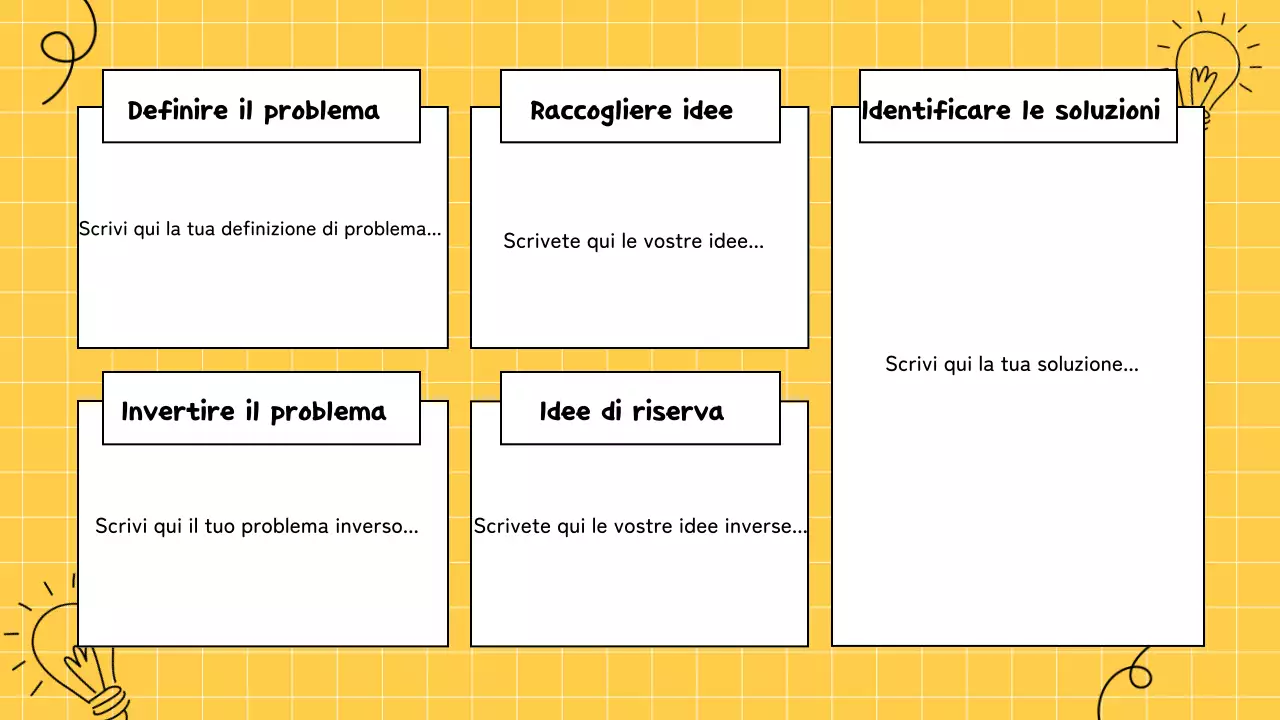 presentazione infografica di brainstorming giallo