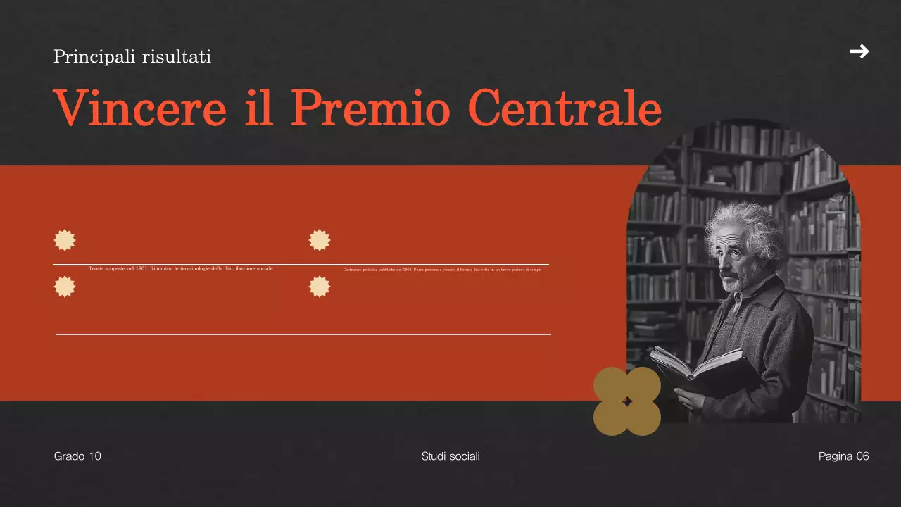 Modello di presentazione biografica vintage beige