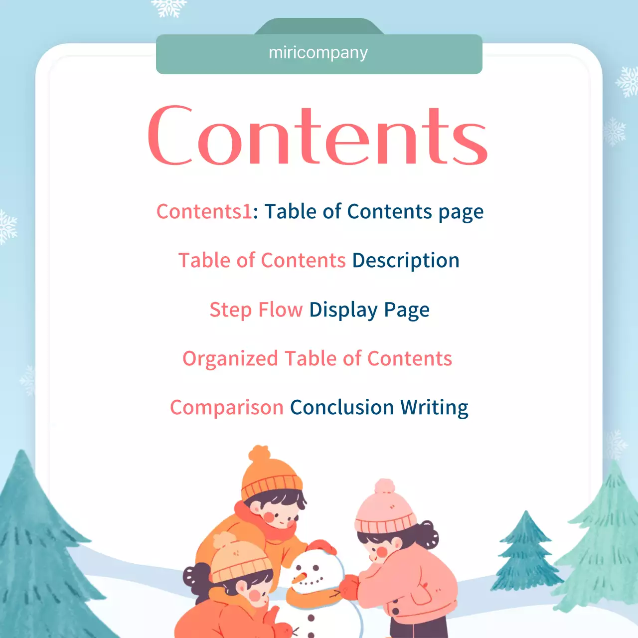 Planejador de layout de inverno simples azul Instagram Carousel