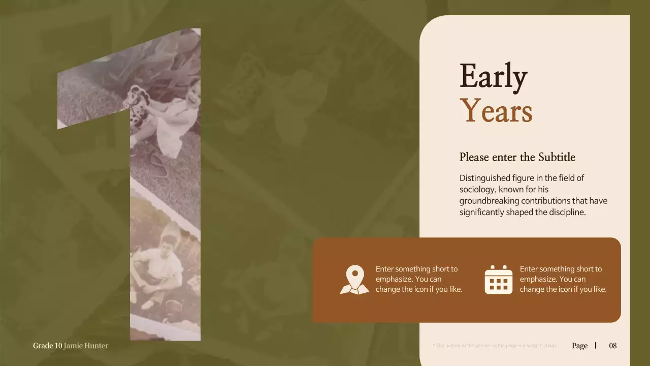 Brown Vintage Biography Presentation