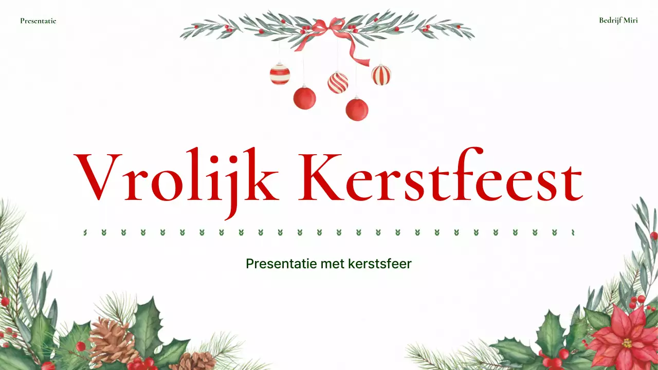 Nette planner met kerstachtergrond in rood en groen