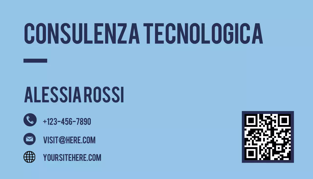 scheda di consulenza moderna blu