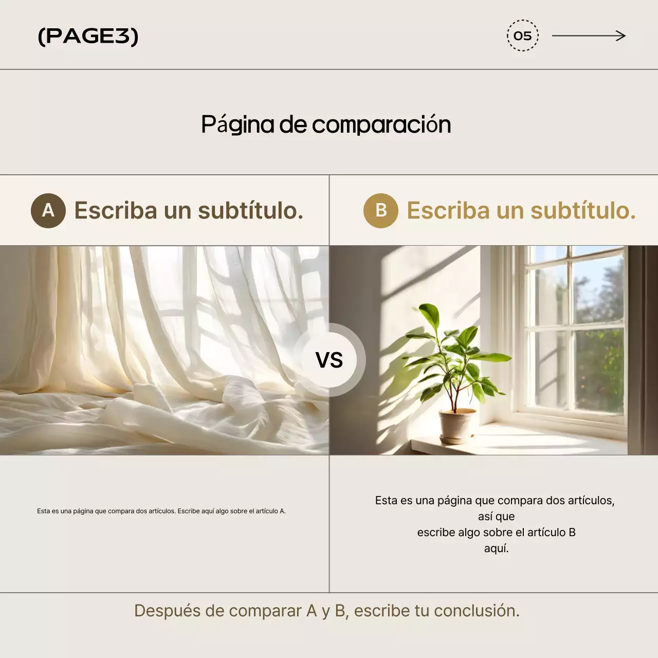 Beige Simple Card News Template