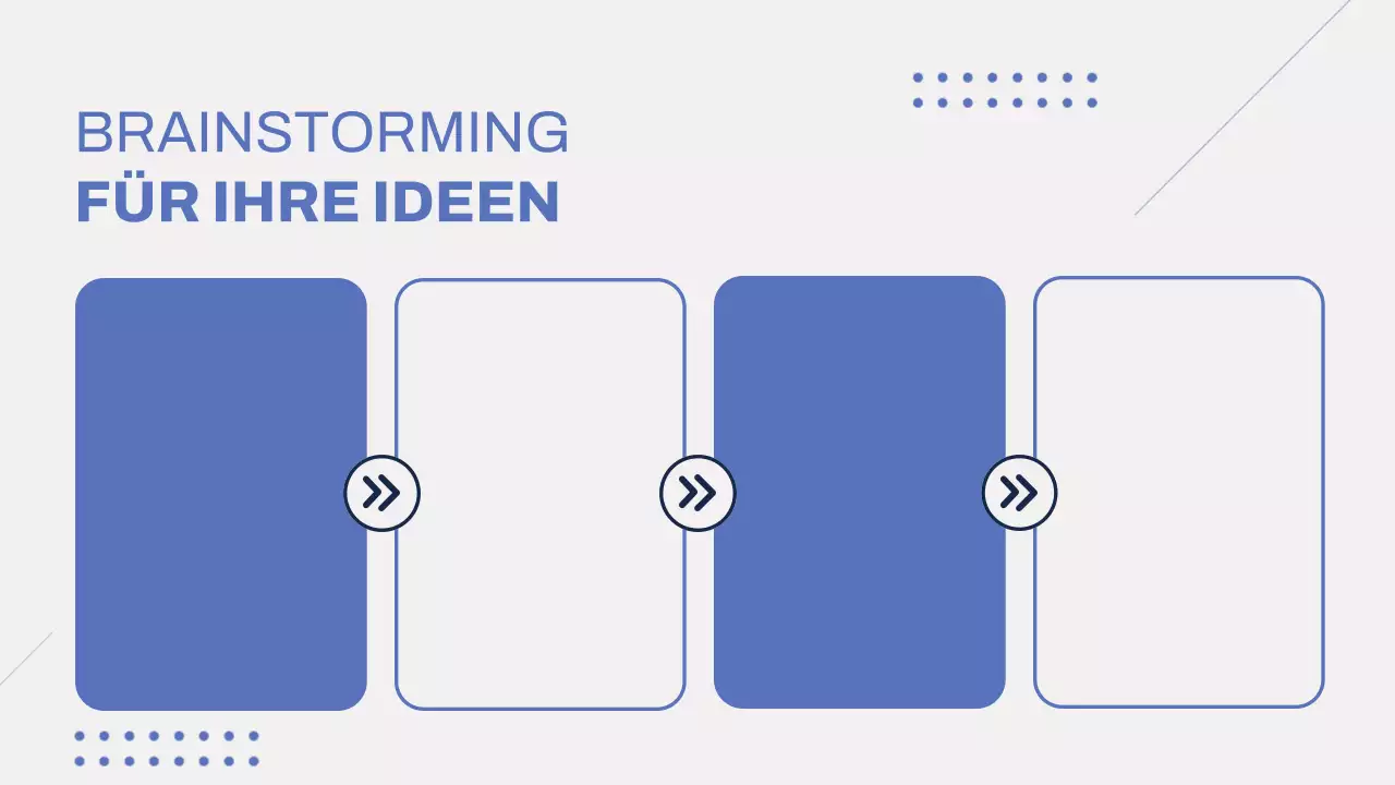 Grau Blau Modern Brainstorming Infografik Präsentation