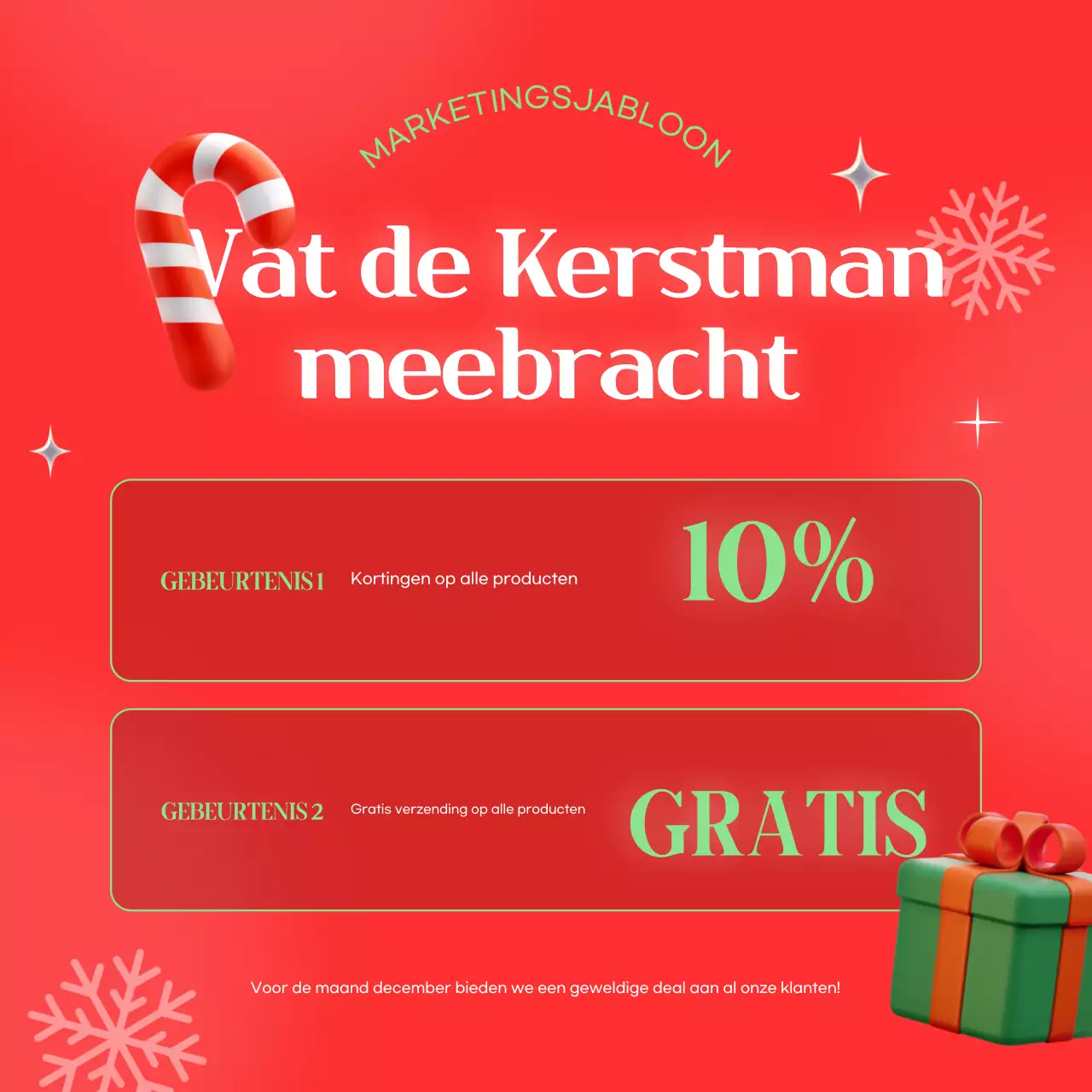 Rode gezellige kerstactie