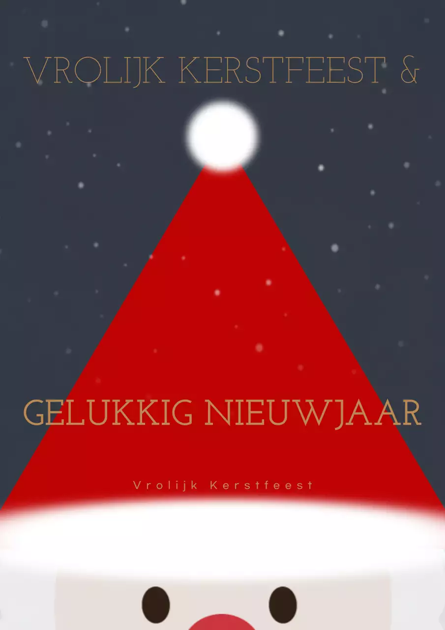 Rode eenvoudige kerstkaart