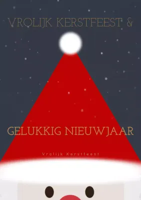 Rode eenvoudige kerstkaart