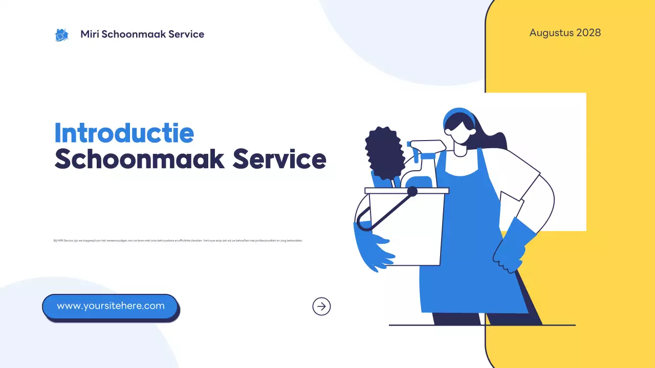 blue modern cleaning service introductie