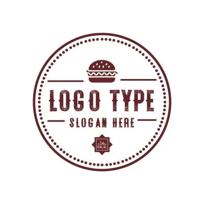 Brown Vintage Burger Logo