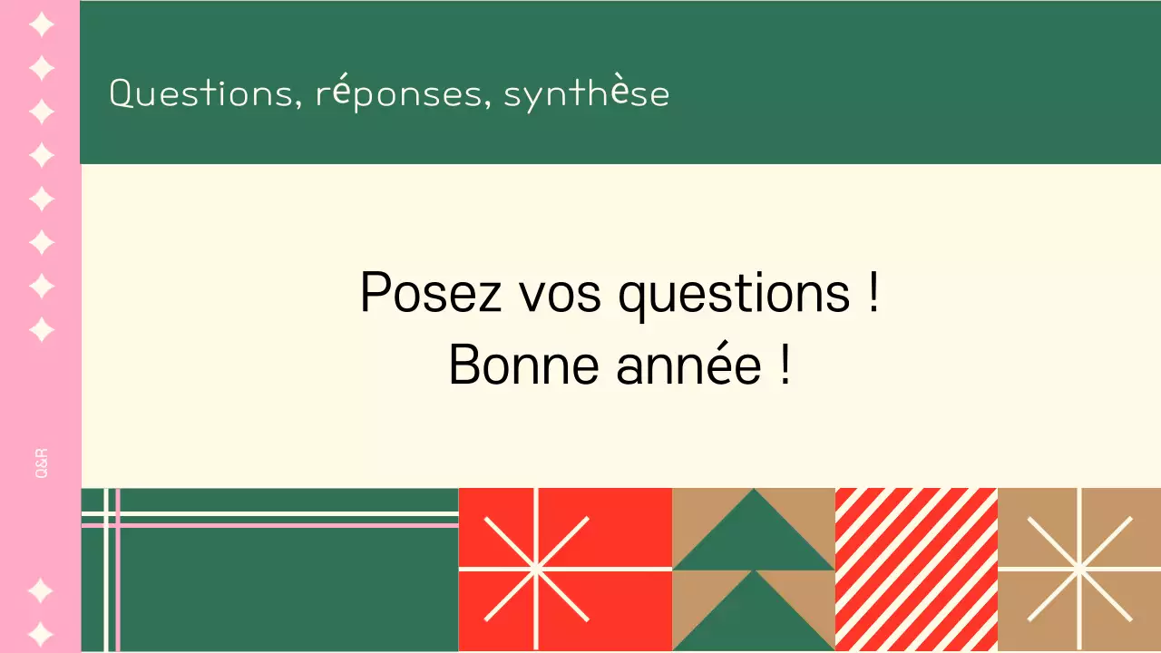 Une jolie présentation de fin d'année de l'entreprise en rose