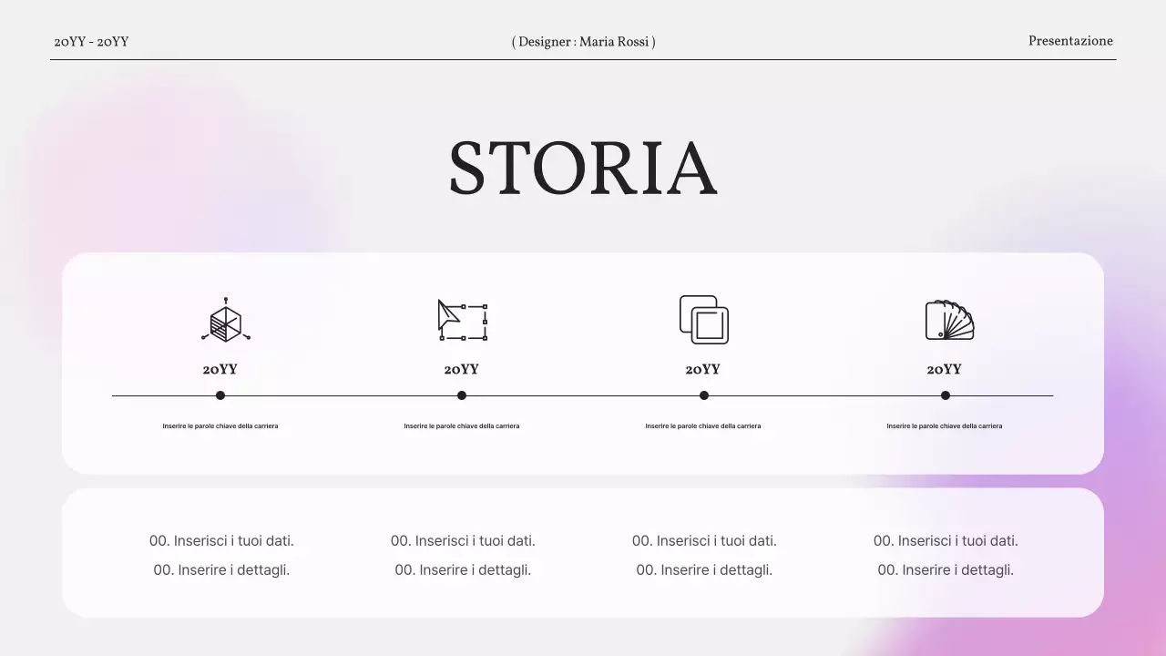 Un semplice portfolio sfumato in rosa
