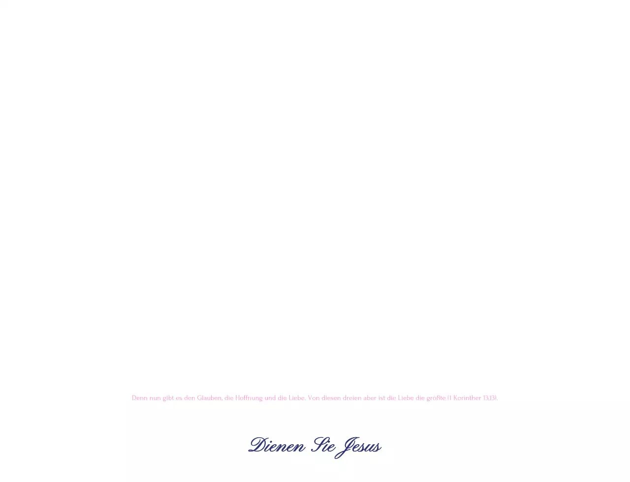 Weißer einfacher Kirchenschriftzug