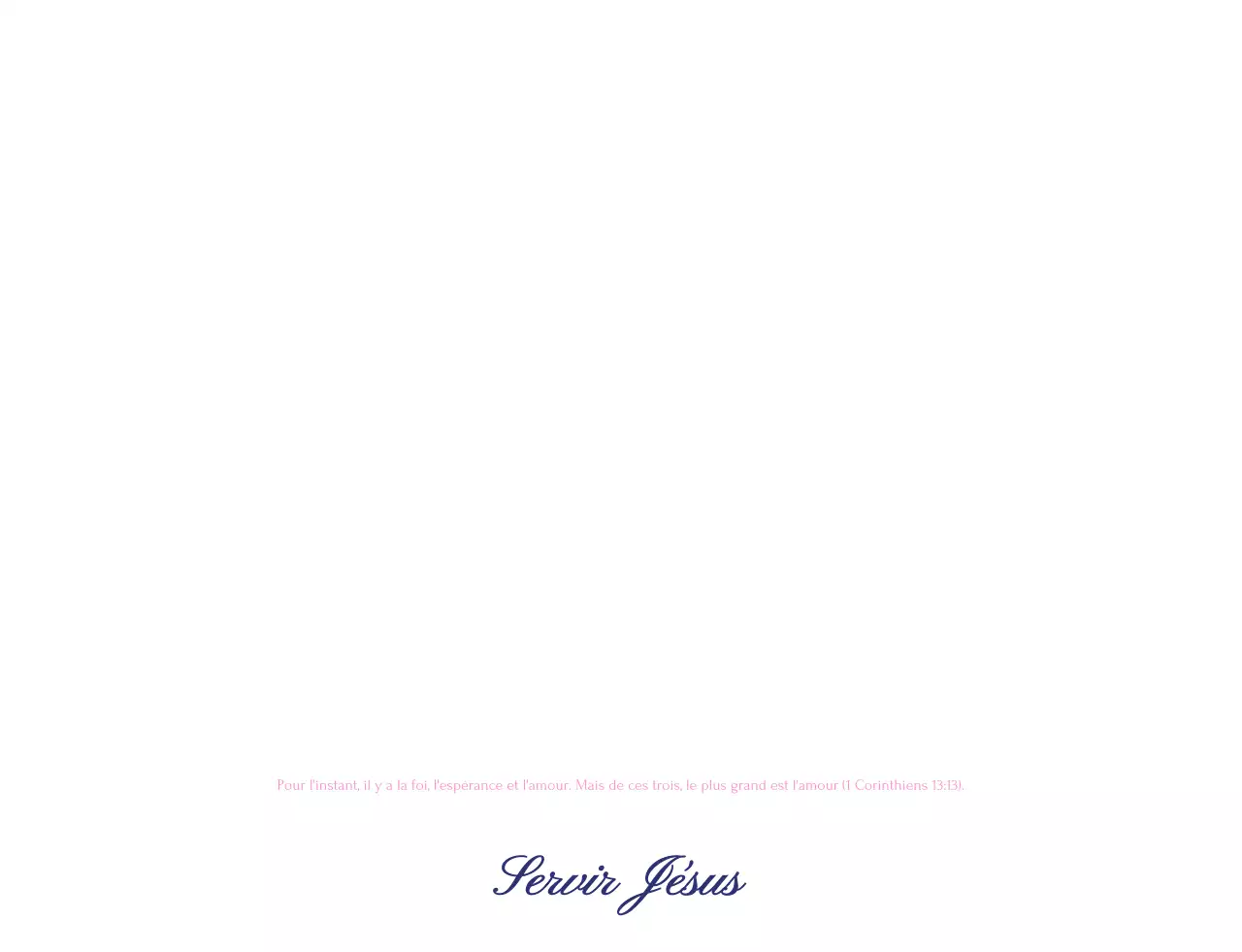 Lettrage simple de l'église en blanc