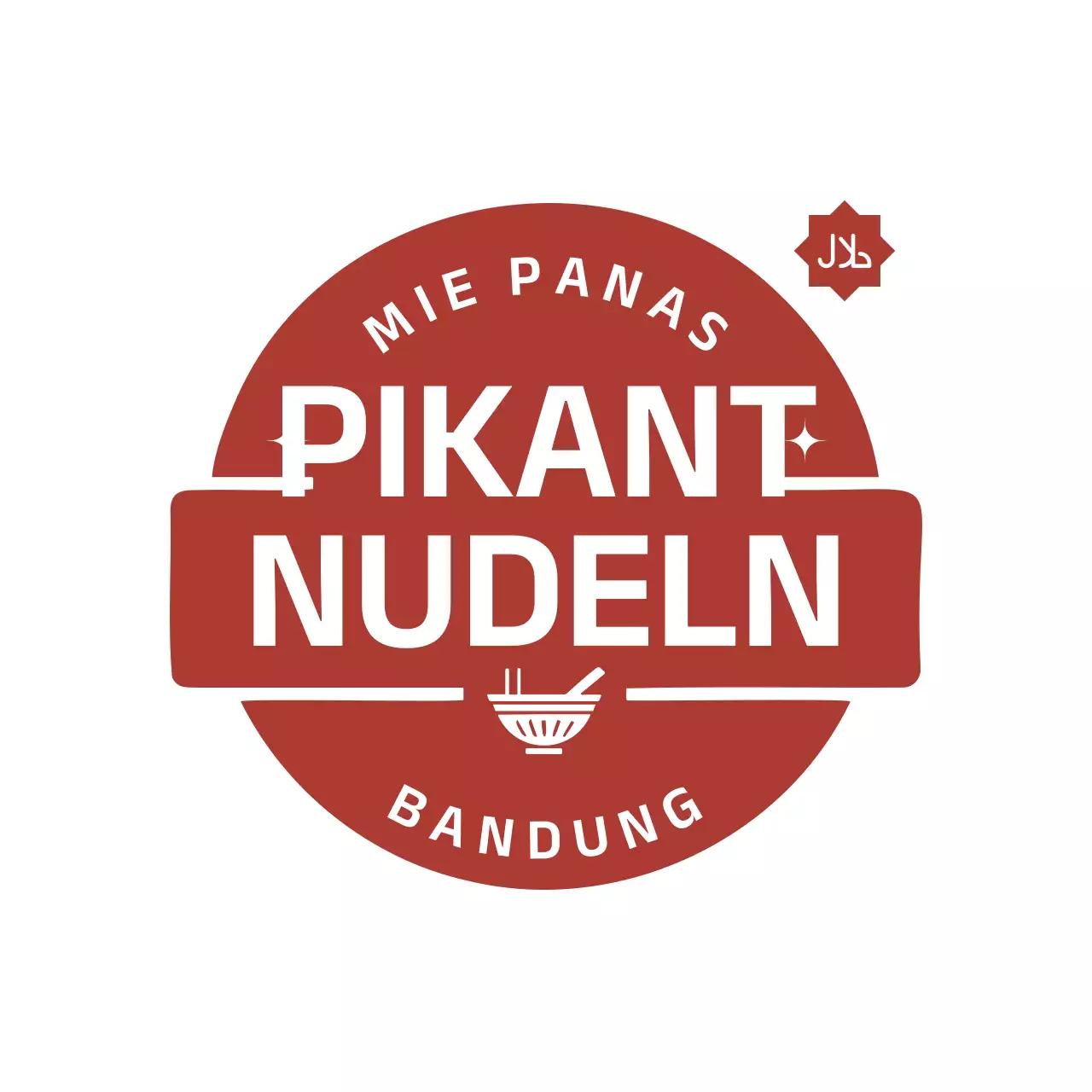 rote fette Nudelwerbung