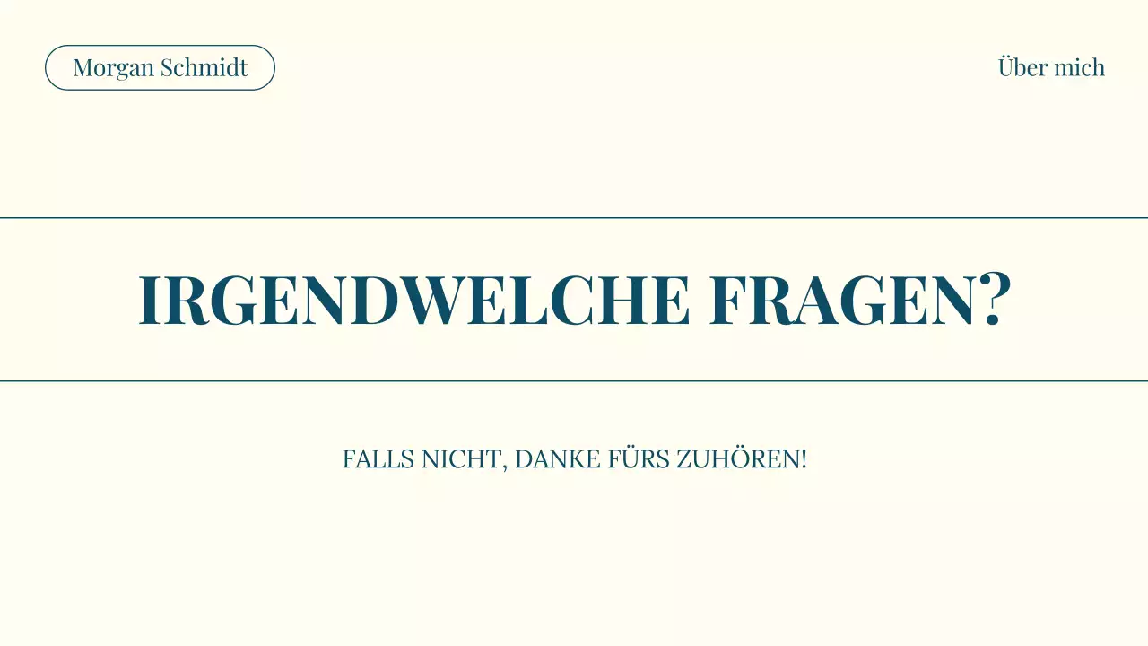 Teal und Beige Modern Über mich Einleitung