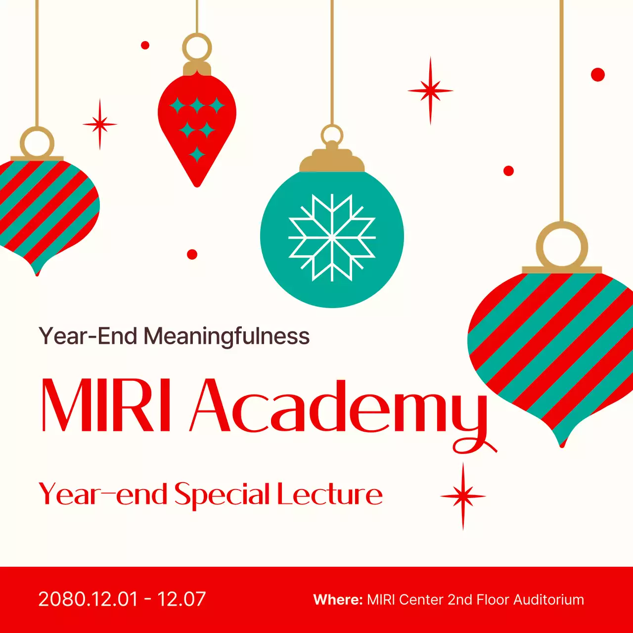 Red Traditional Lecture Announcement Instagram Carousel