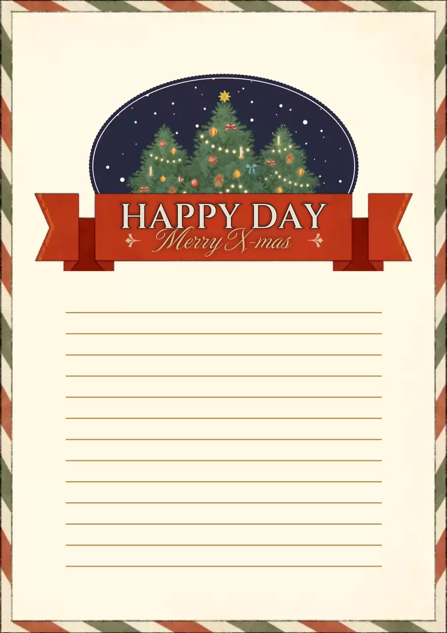 赤 レトロ クリスマス 便箋 ポスター