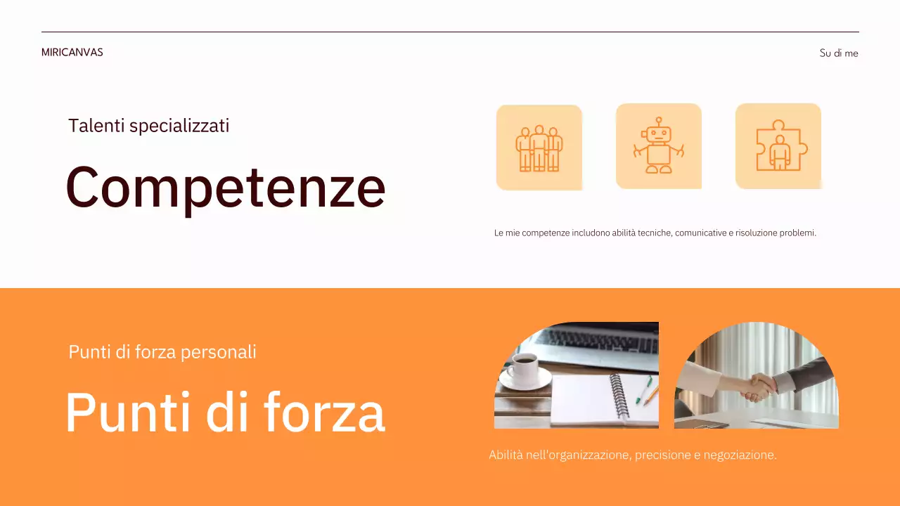 arancione moderno passo di auto-introduzione