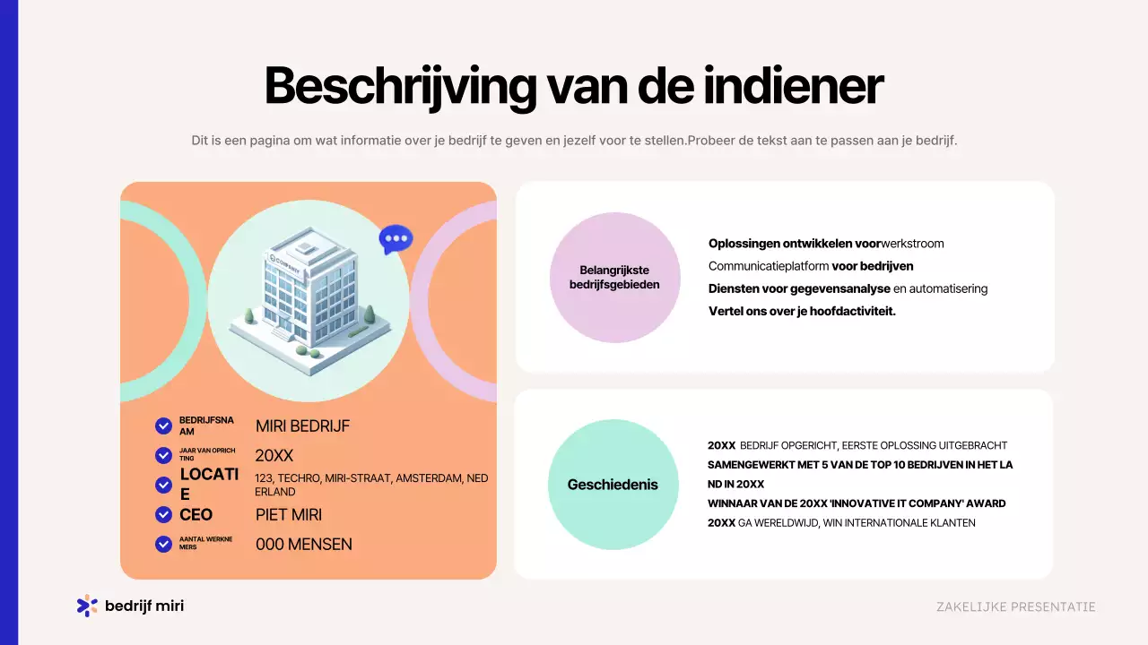 Promoot je beige moderne bedrijfsvoorstel