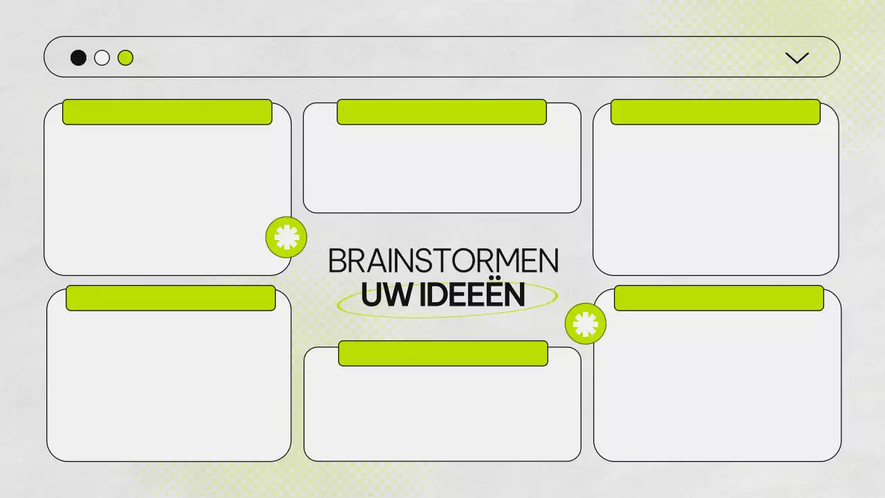 Presentatie Infographic Groen en Grijs Brainstormen