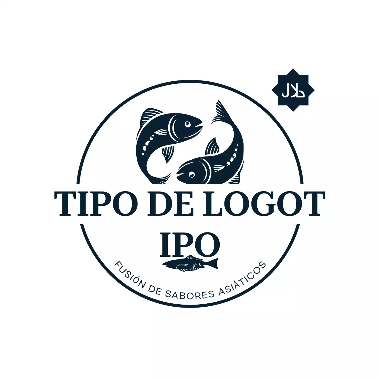 logotipo negro minimalista de marisco