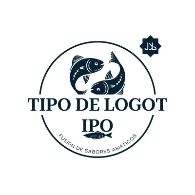 logotipo negro minimalista de marisco