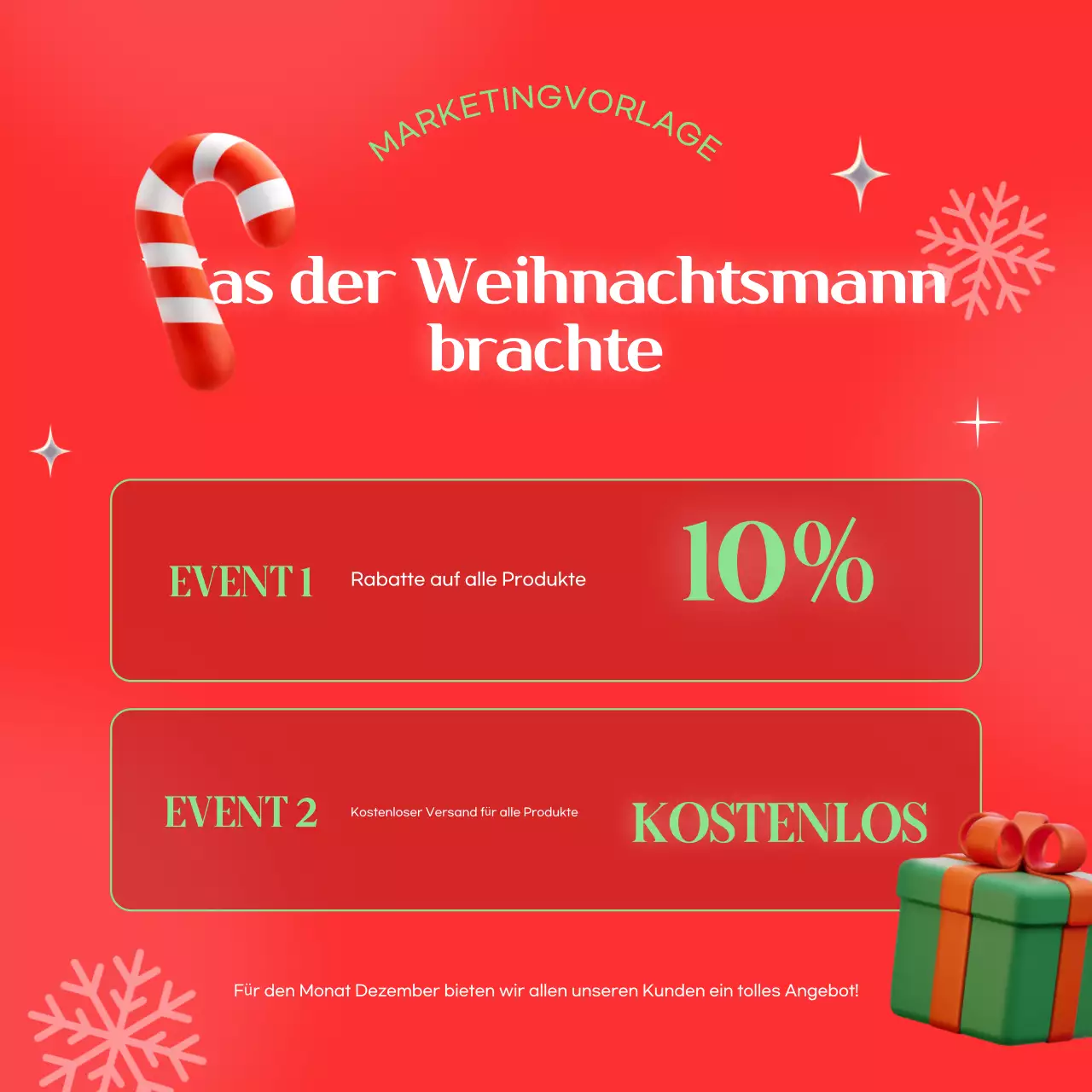 Rote gemütliche Weihnachtsaktion