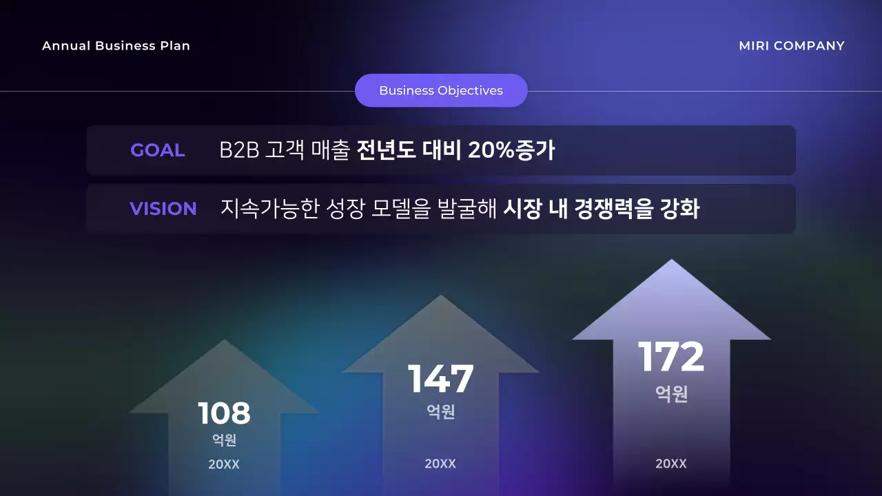 검정 모던 업무 계획서 기획