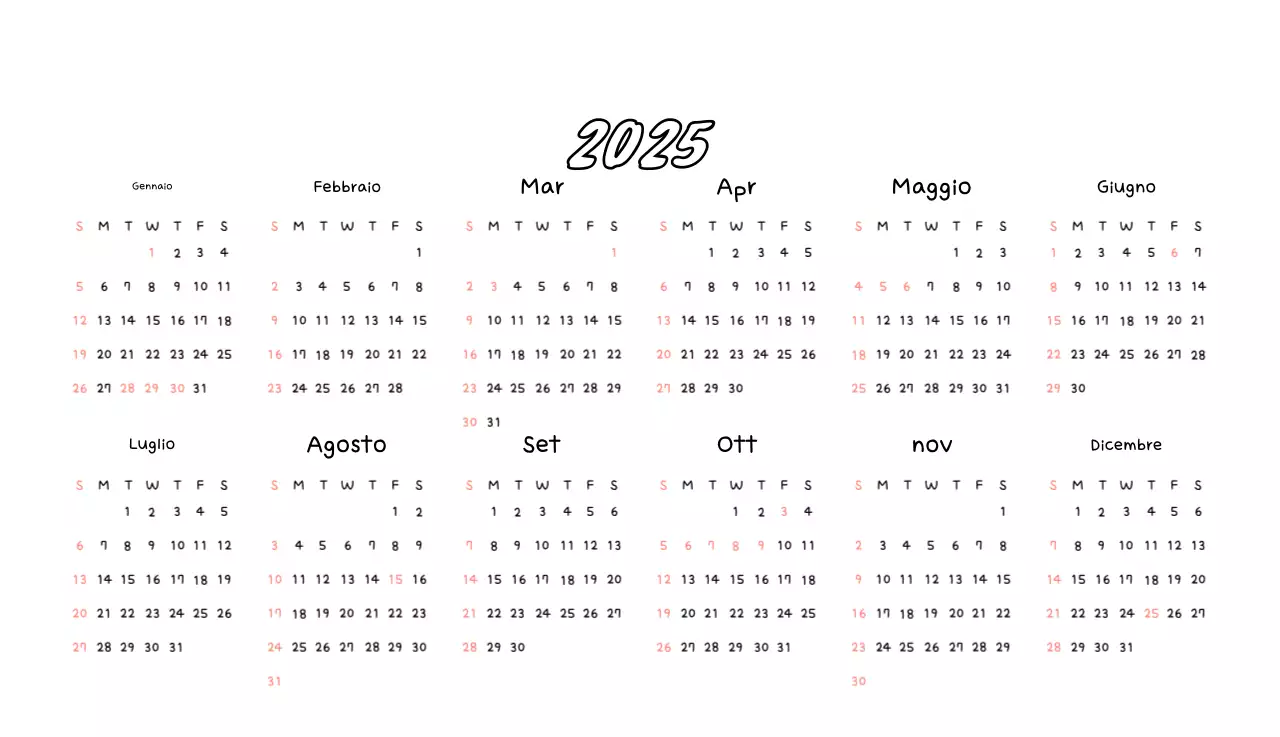 Calendario giallo con foto carine