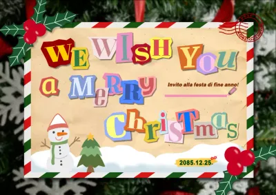 Invito natalizio kitsch rosso