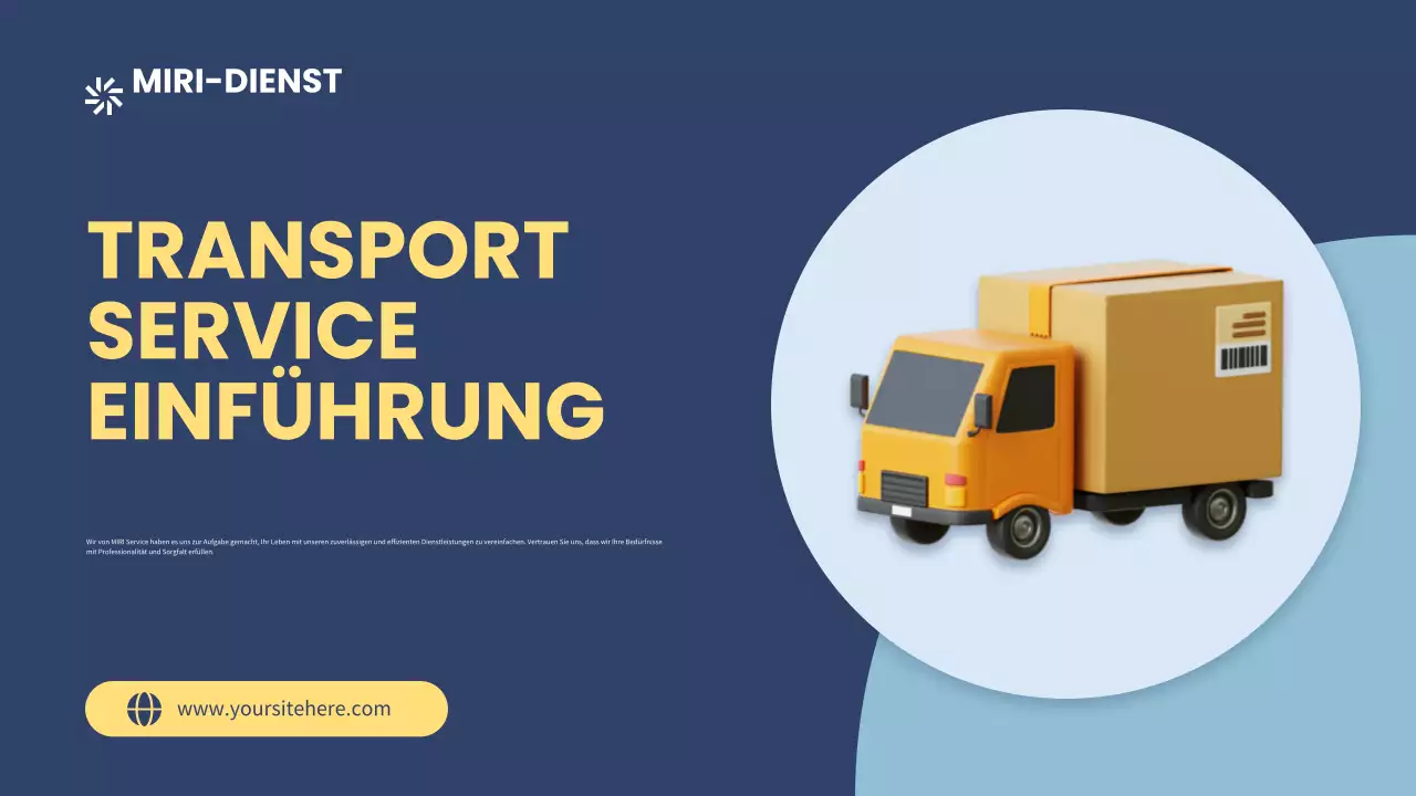 Blue and Yellow Modern Transport Service Einführung