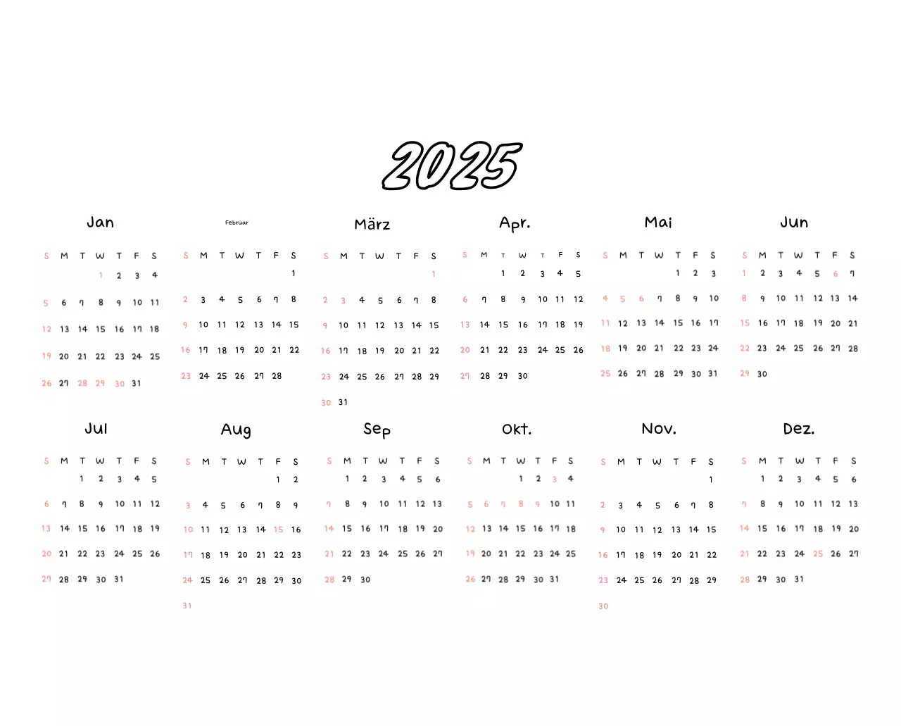 Gelber niedlicher Fotokalender