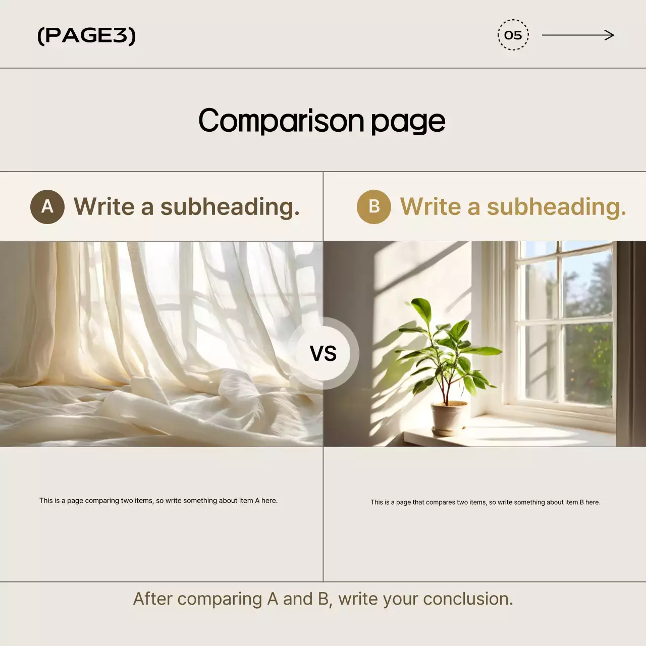 Beige Minimal Design Template Instagram Carousel