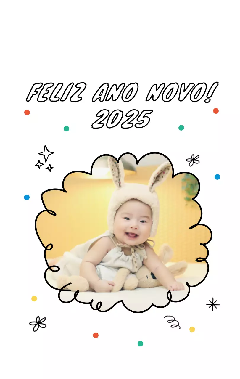 Calendário fotográfico giro de Ano Novo
