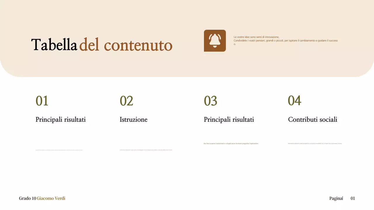 biografia classica beige per l'annuncio scolastico