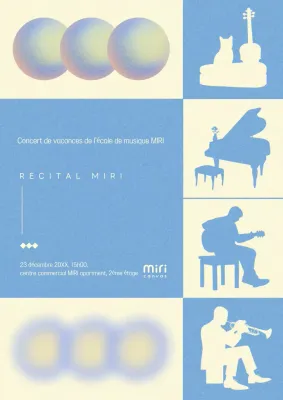 Guide de récital simple bleu clair