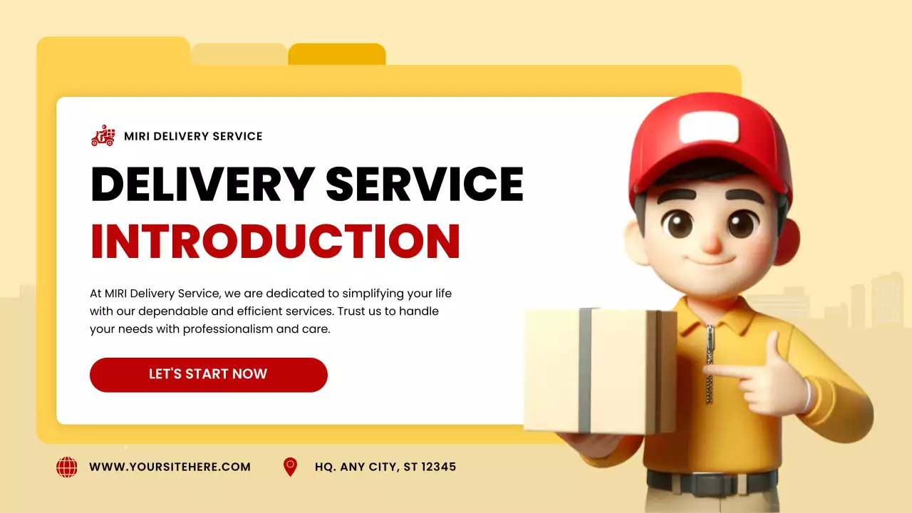 Red Modern Delivery Introduction Presentation