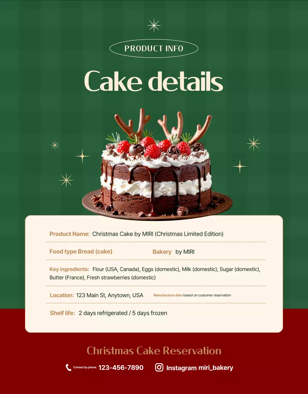 Red Traditional Christmas Promotion Poster